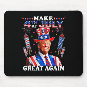 Tapis De Souris Fête de l'Indépendance de Trump Faire 4 juillet Gr