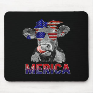 Tapis De Souris Fête de l'Indépendance Vache Merica 4 juillet Vach