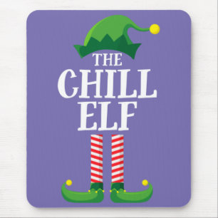 Tapis De Souris Fête de Noël du groupe Famille de jumelage Elf Chi