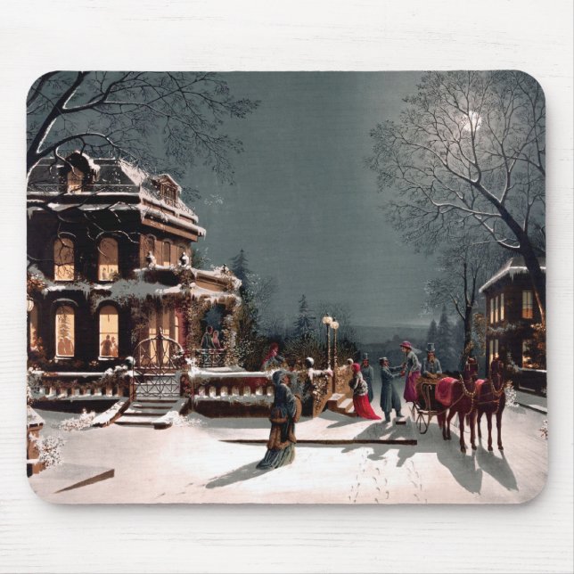 Tapis De Souris Fête de Noël Mousepad (Devant)
