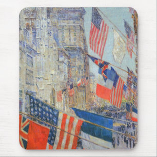 Tapis De Souris Fête des Alliés, mai 1917 par Childe Hassam, Art V