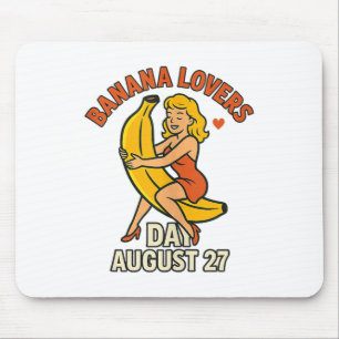 Tapis De Souris Fête des Amoureux de la Banane 27 août Fête des Fr
