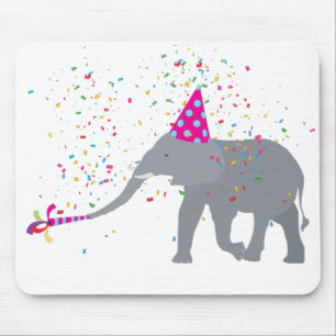 Tapis De Souris Fête des éléphants - Animaux ayant une fête