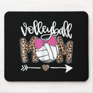 Tapis De Souris Fête des Mères Cute Volleyball Maman Leopard Fun B