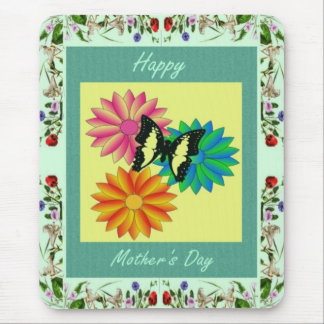 Tapis De Souris Fête des mères de l'odeur florale Mousepad