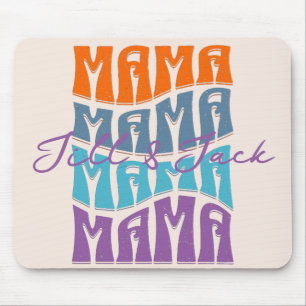 Tapis De Souris Fête des mères Typographie colorée Mama Kids Nom
