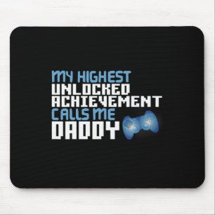 Tapis De Souris Fête des pères Drôle Mens Pour Gamer Papa Jeu Vidé