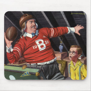 Tapis De Souris Fête des pères vintage, Sports Football papa et so