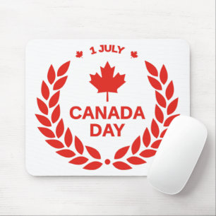 Tapis De Souris Fête du Canada Wreath Mousepad