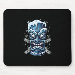 Tapis De Souris Fête Luau Hawaïenne Tiki d'Hiver Gelé Vacances Fro