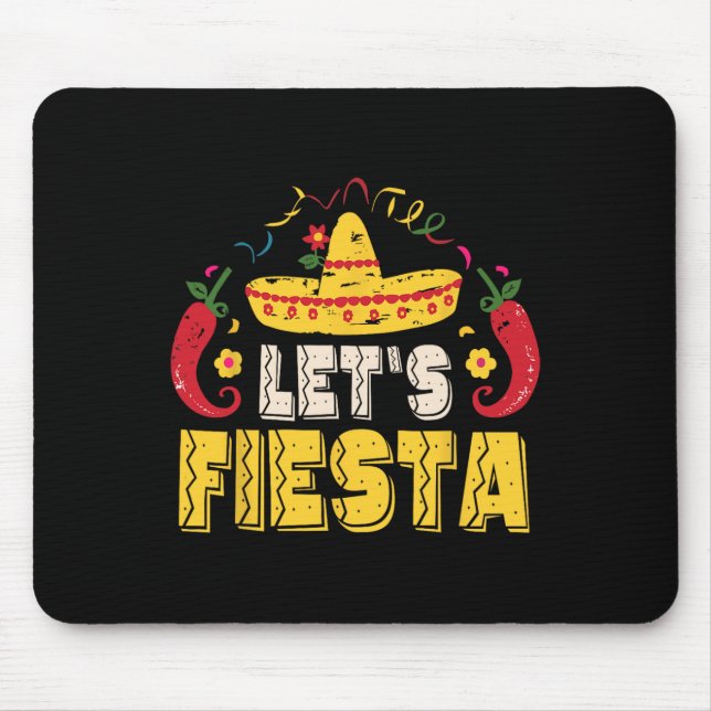 Tapis De Souris Fetons Fiesta Funny Cinco De Mayo Mexo (Devant)