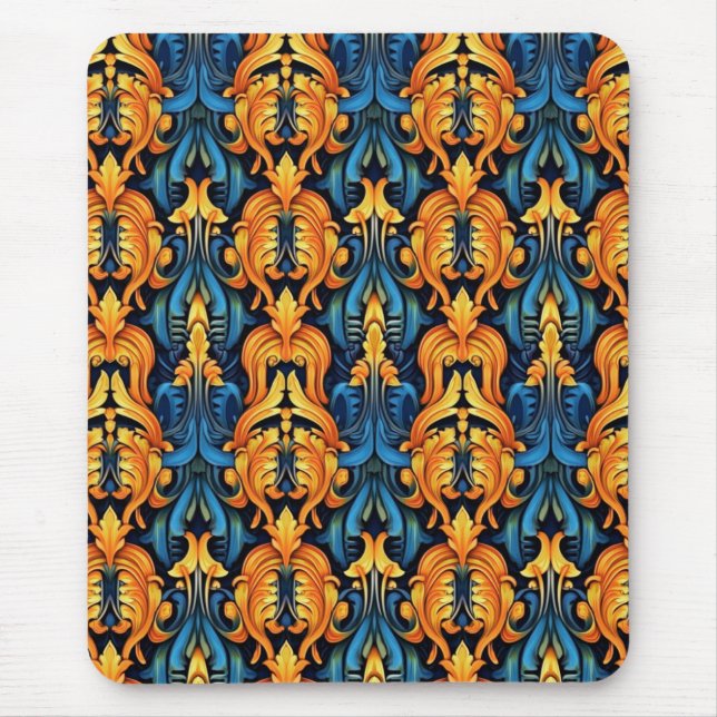 Tapis De Souris Feu baroque et glace (Devant)