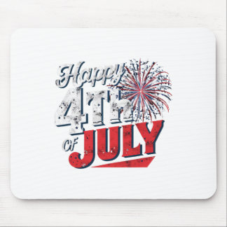 Tapis De Souris Feu d'artifice de l'indépendance 4 juillet américa