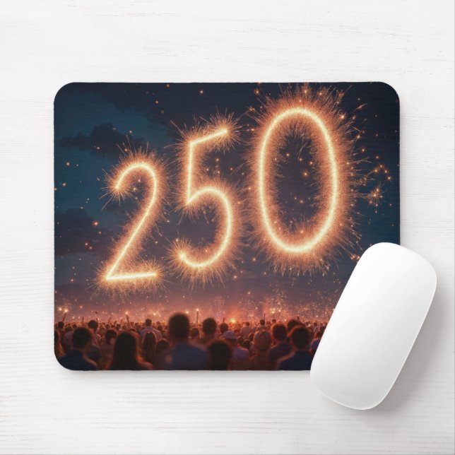 Tapis De Souris Feu d'artifice du 250e anniversaire (Avec souris)