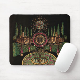 Tapis De Souris Feu d'artifice Lanterne Magique