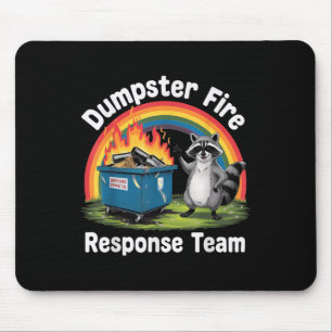 Tapis De Souris Feu de Dumpster Rainbow Raccoon Funky Sarcastic No