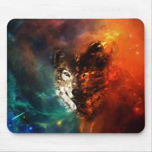 Tapis De Souris Feu de loup et glace