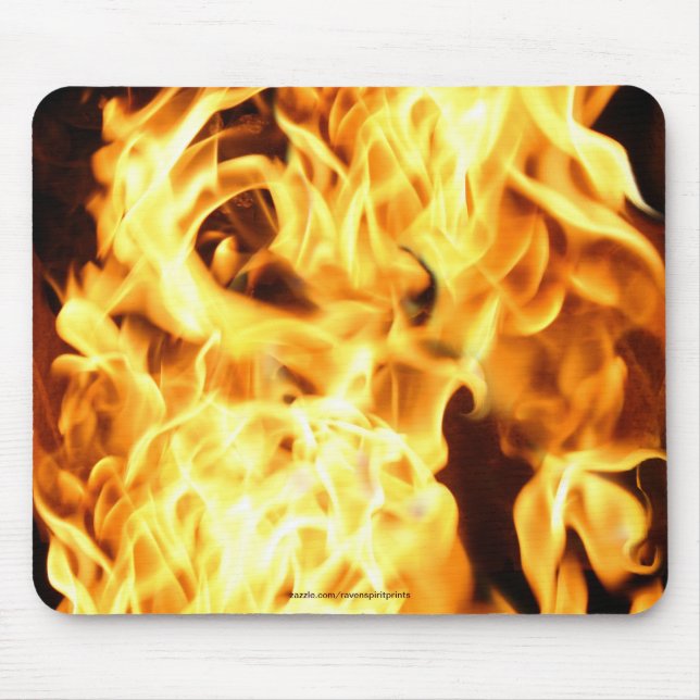Tapis De Souris Feu et flammes brûler feu cadeau Mousepad (Devant)