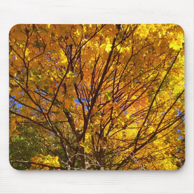 Tapis De Souris Feuillage Jaune d'Automne (Devant)