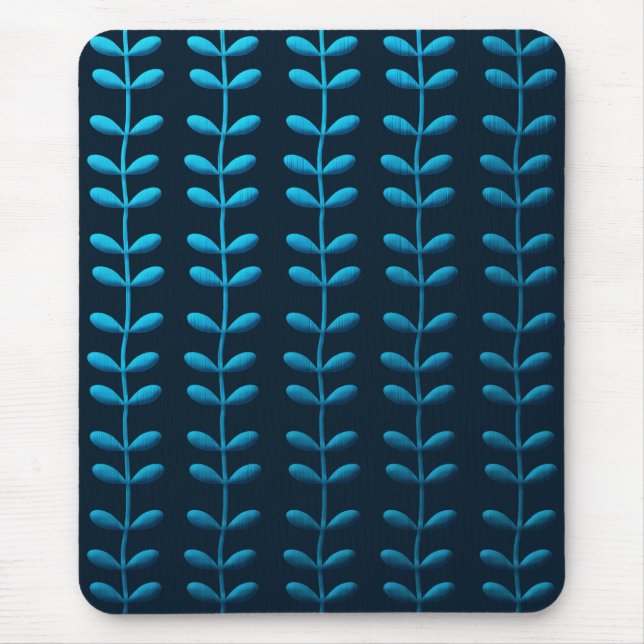 Tapis De Souris feuille bleu (Devant)