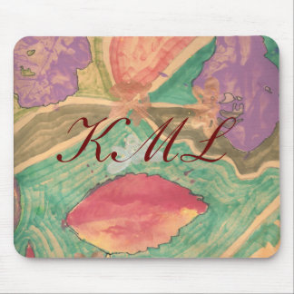 Tapis De Souris Feuille d'automne--au monogramme