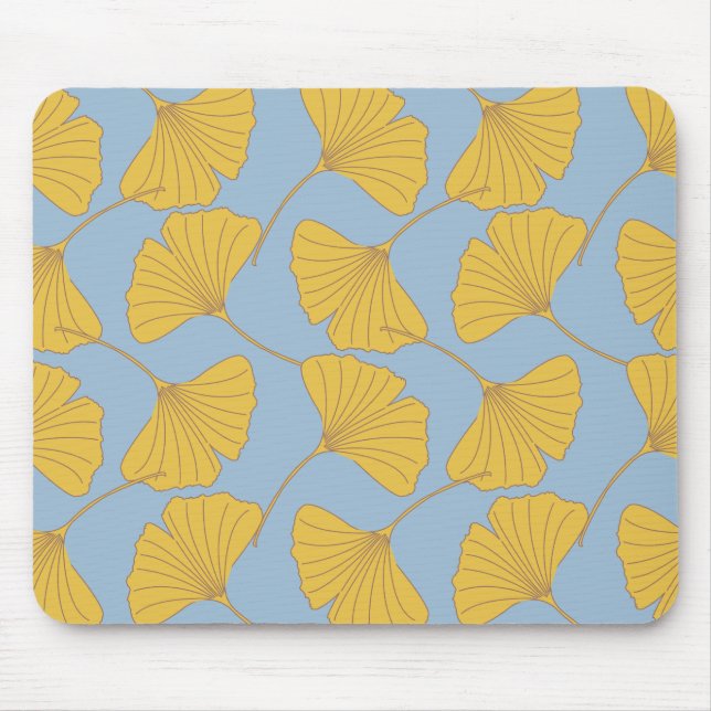 Tapis De Souris Feuille de biloba de Ginko de Ginkgo d'automne de (Devant)