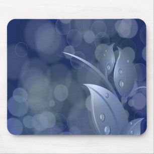 Tapis De Souris Feuille de Blue Bokeh