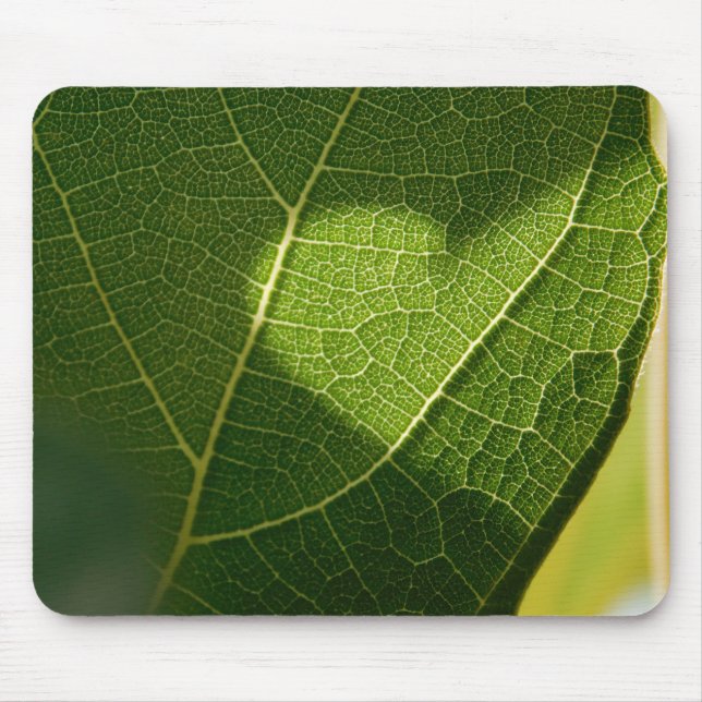 Tapis de Souris Feuille de Coeur Ensoleillé (Devant)