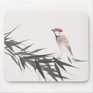 Tapis De Souris Feuille de moineau et de bambou
