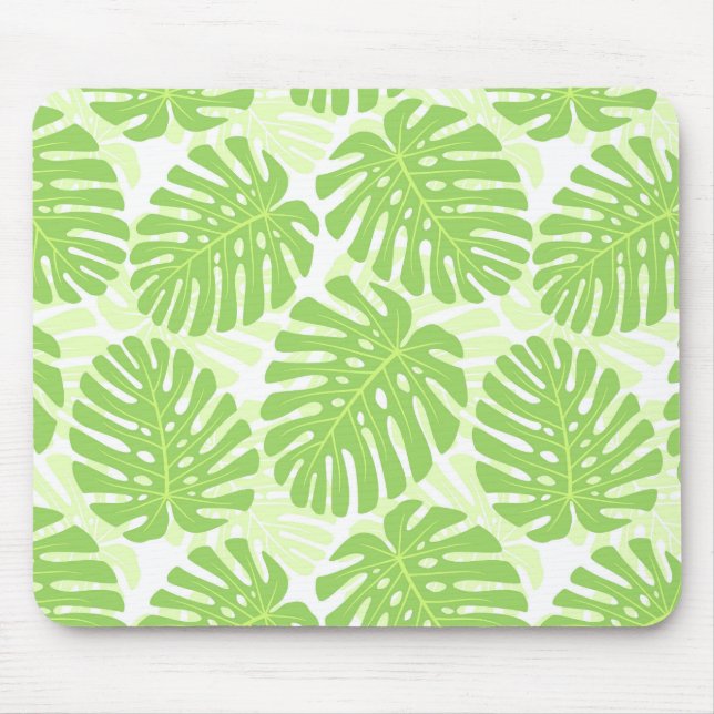Tapis De Souris Feuille de plante tropicale - motif de Monstera (Devant)