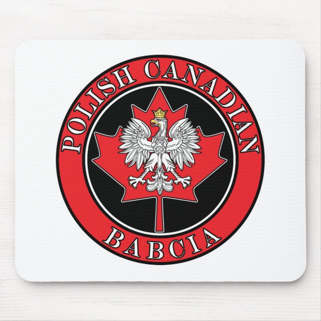 Tapis De Souris Feuille d'érable canadienne de Pologne Babcia (Devant)