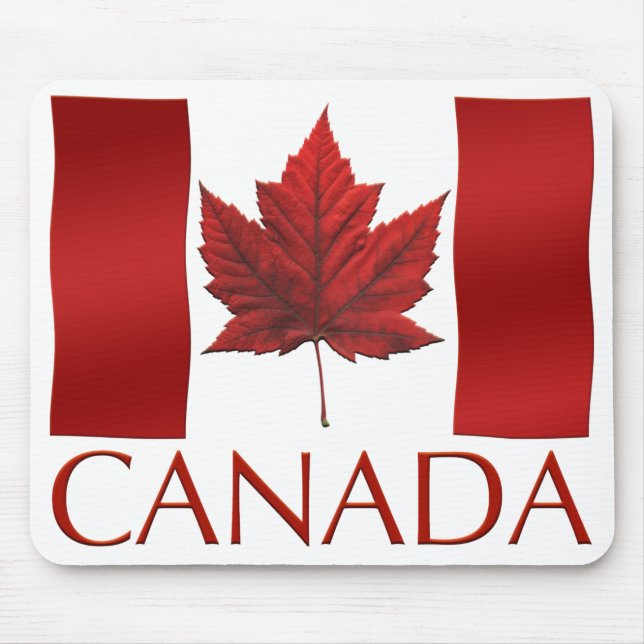 Tapis De Souris Feuille d'érable de Mousepad Canada de drapeau du (Devant)