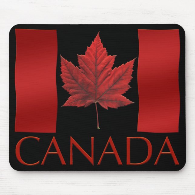 Tapis De Souris Feuille d'érable de Mousepad Canada de drapeau du (Devant)