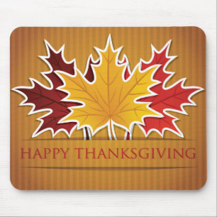Tapis De Souris Feuille d'érable de Thankesgiving