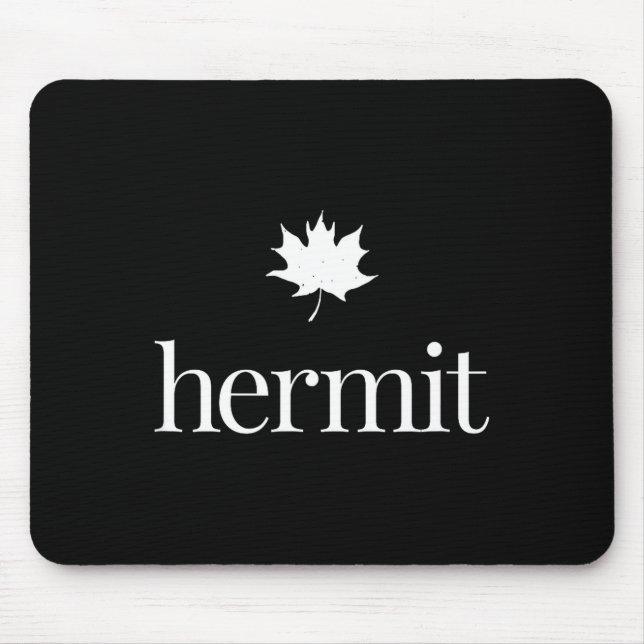 Tapis De Souris Feuille d'érable introverti – ermite de la nature  (Devant)