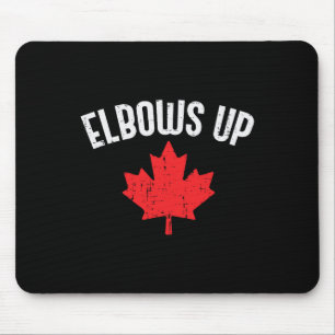 Tapis De Souris Feuille d'érable les coudes levés Canada drôle de