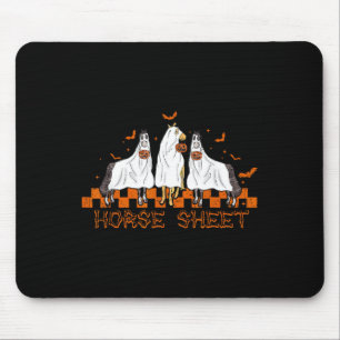 Tapis De Souris Feuille Halloween Ghost Cheval Citrouille Costume
