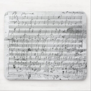 Tapis De Souris Feuille manuscrite de score pour l'opus de
