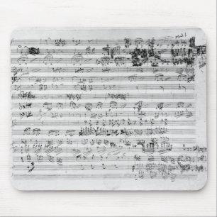 Tapis De Souris Feuille manuscrite de score pour l'opus de bemol
