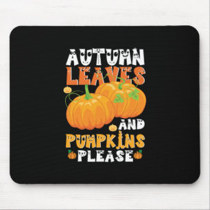 Tapis De Souris Feuilles D'Automne Et Citrouilles S'Il Vous Plaît