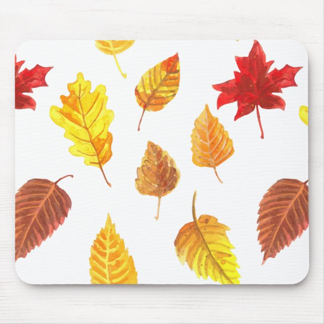 Tapis De Souris Feuilles d'automne motif (Devant)