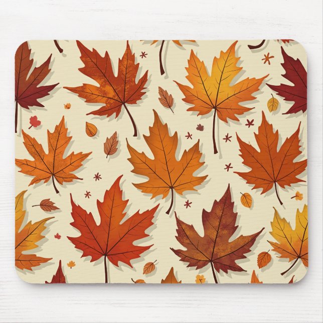 Tapis De Souris Feuilles d'automne Mousepad (Devant)