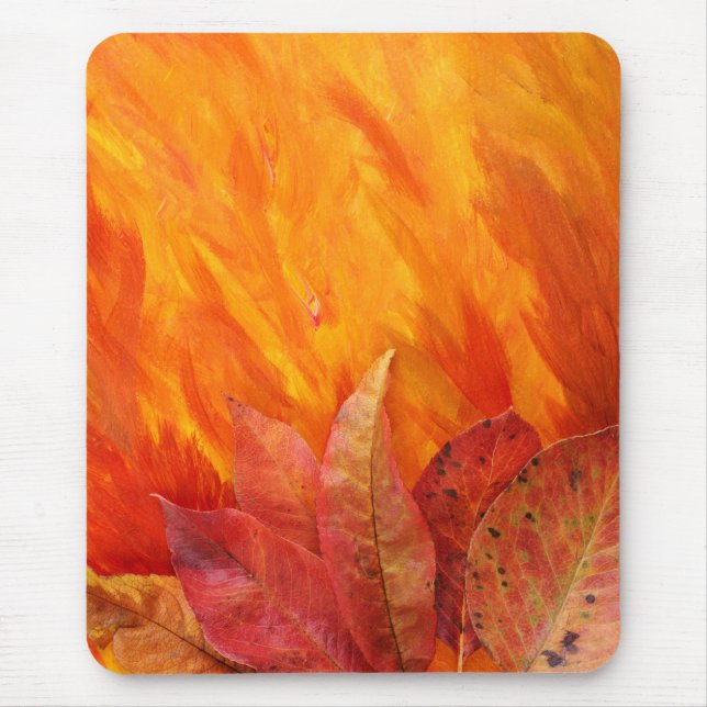 Tapis De Souris Feuilles d'automne Mousepad (Devant)
