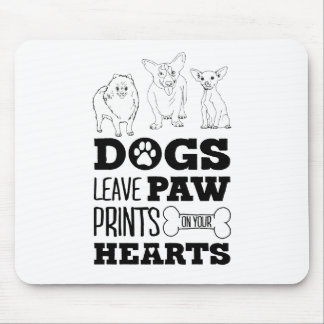 Tapis De Souris Feuilles de chien Empreintes de pattes sur votre c