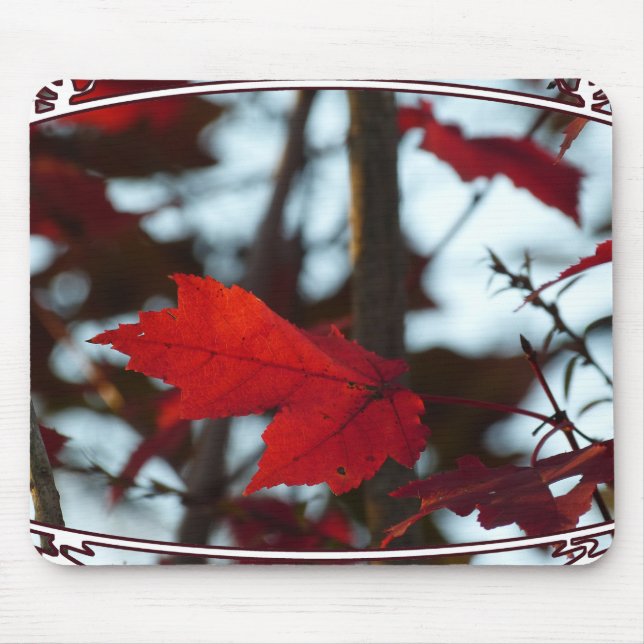 Tapis De Souris Feuilles de vacances (Devant)