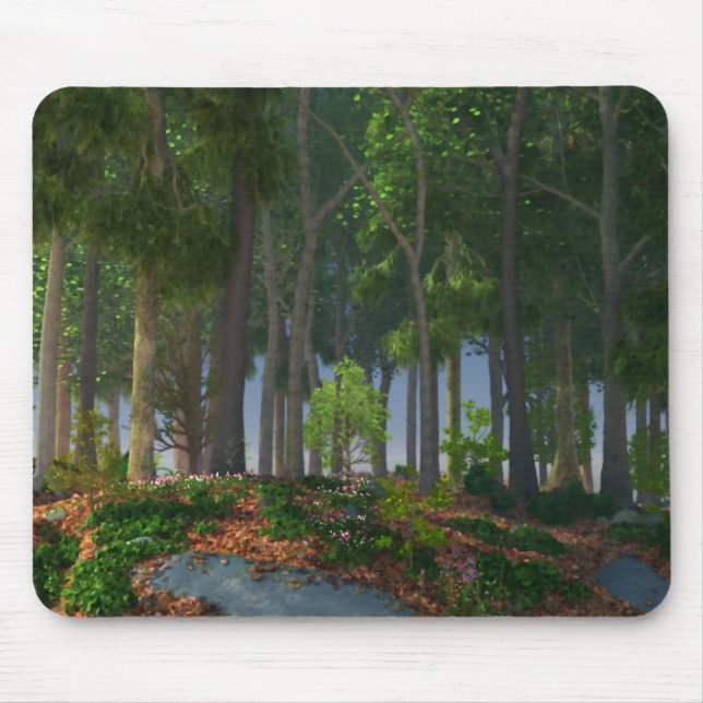 Tapis De Souris Feuilles d'été Mousepad (Devant)
