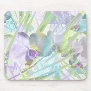 Tapis De Souris Feuilles d'orchidées et de palmiers, tropicale