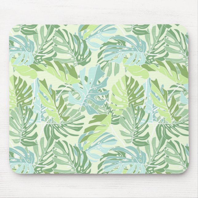 Tapis De Souris Feuilles du Pastel Tropical Palm (Devant)