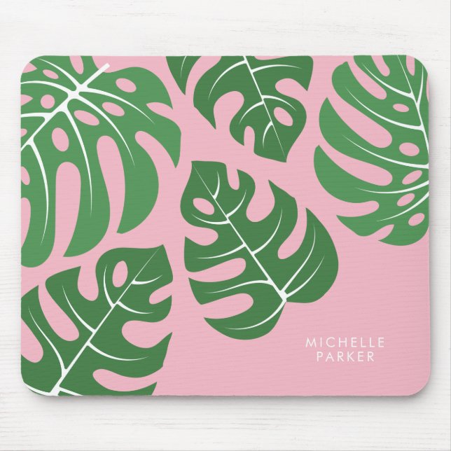 Tapis De Souris Feuilles Monstera Palm (Devant)