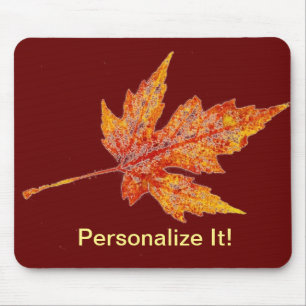 Tapis De Souris Feuilles Nature Imprime Mousepad